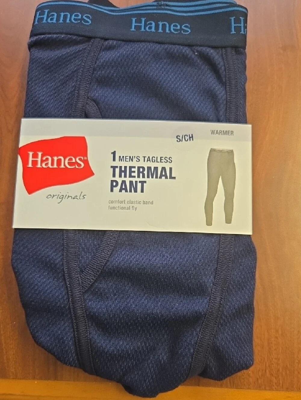 Hanes Men's Tagless Thermal Pant - Navy Blue